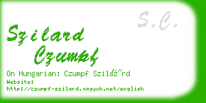 szilard czumpf business card